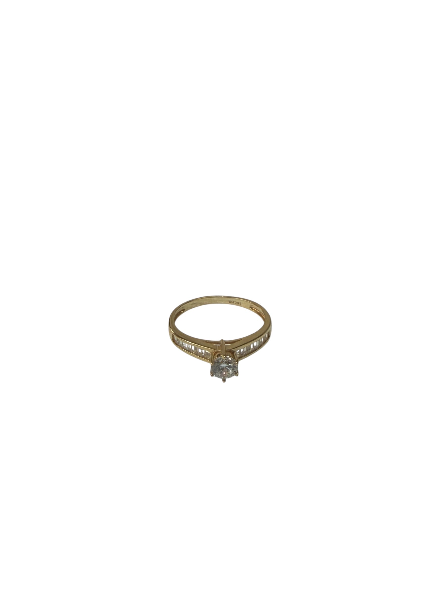 Anillo de compromiso oro 14k