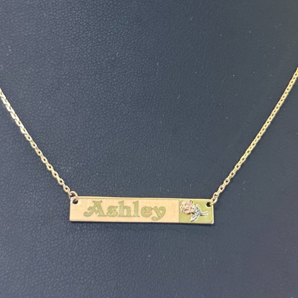 Gargantia rolo 18’’  con placa oro 14k