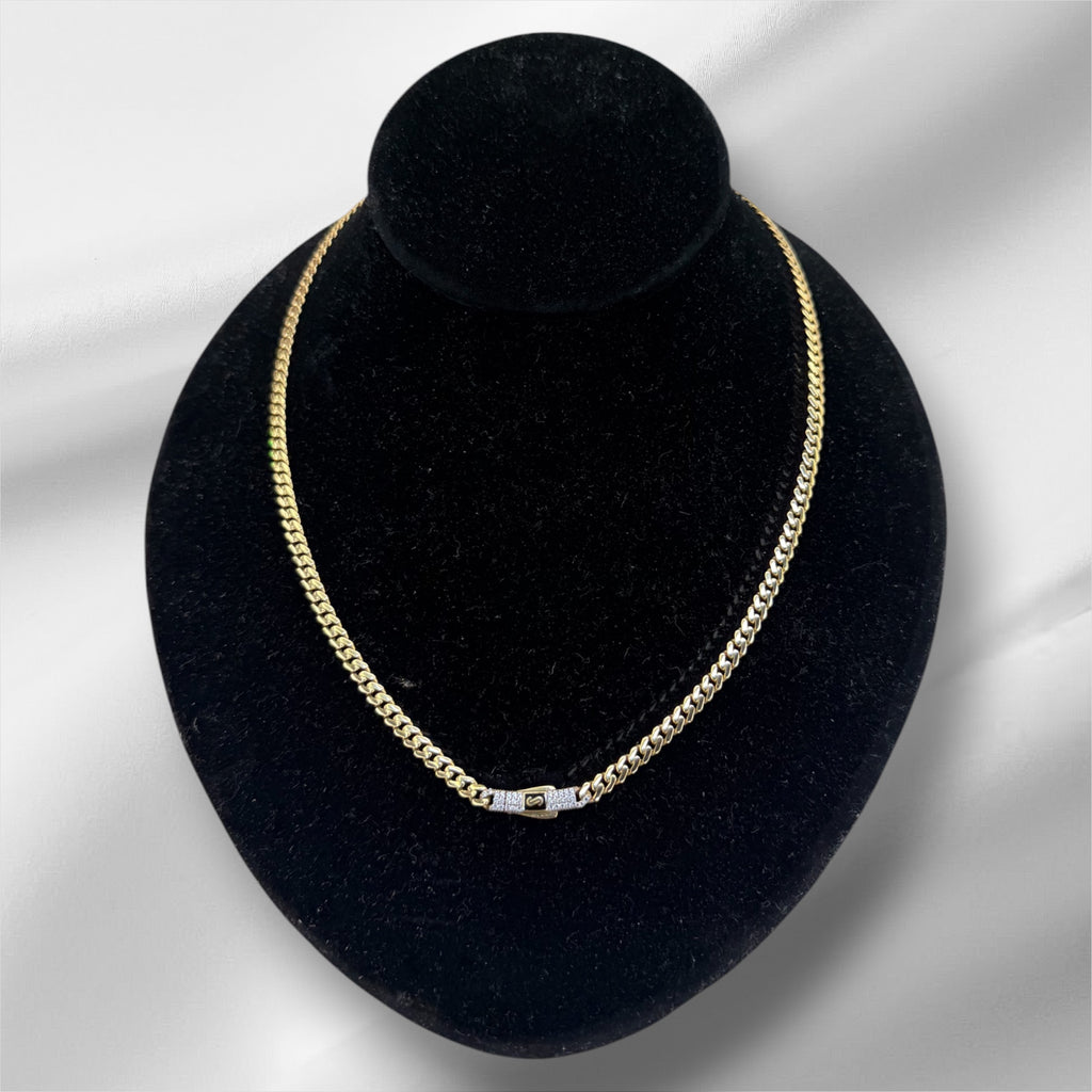 Cadena Mónaco 18”, 4mm oro 14k