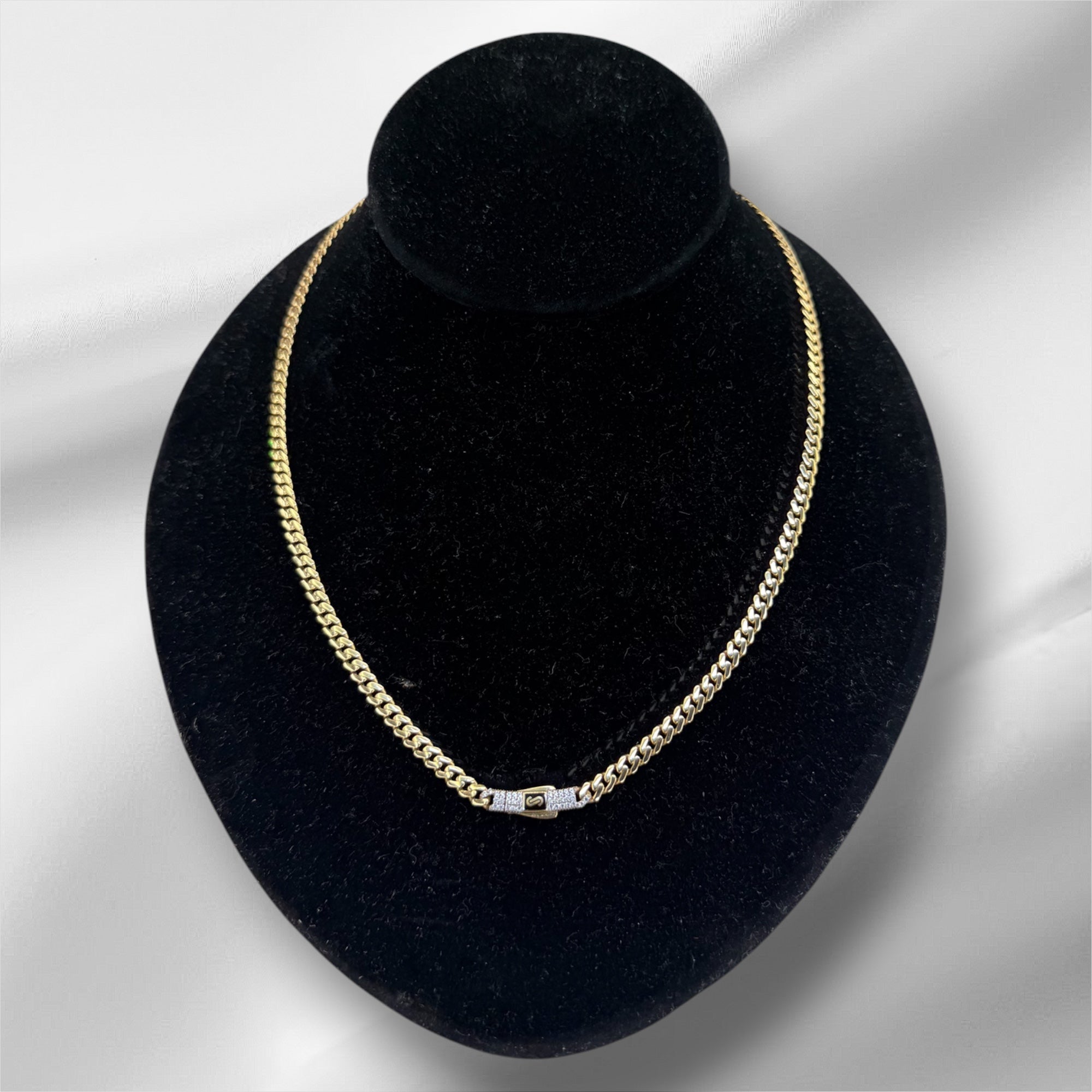 Cadena Mónaco 18”, 4mm oro 14k