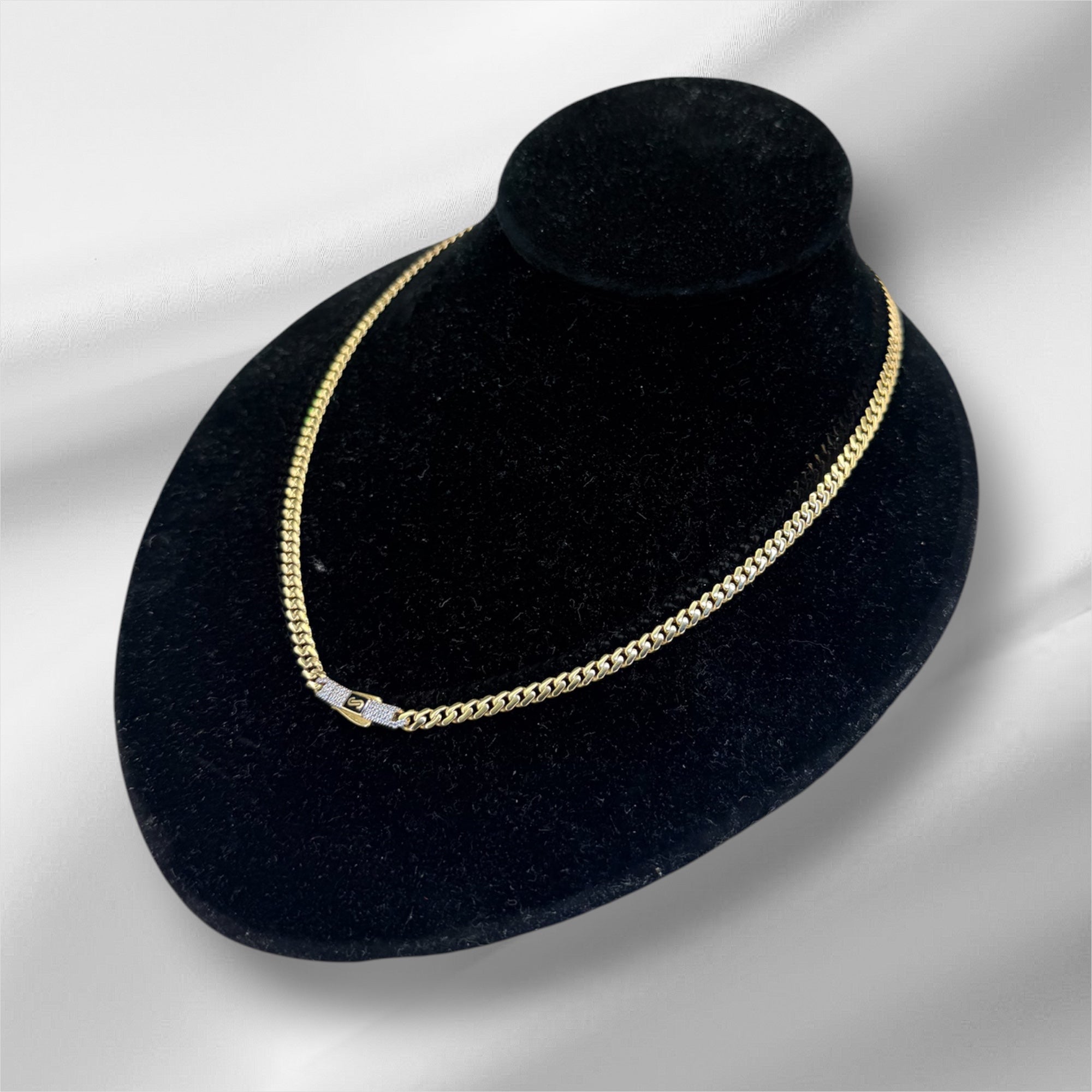Cadena Mónaco 18”, 4mm oro 14k