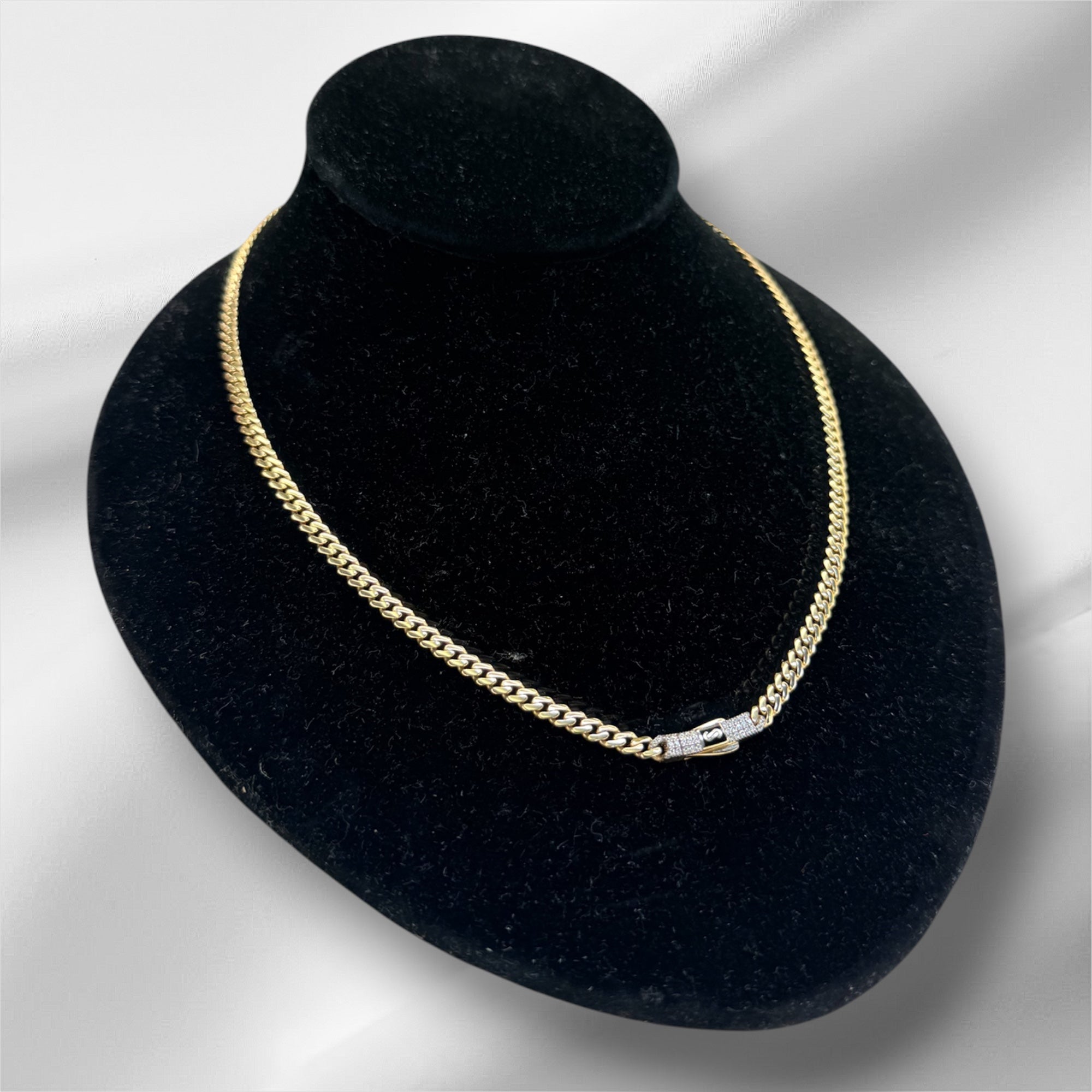 Cadena Mónaco 18”, 4mm oro 14k