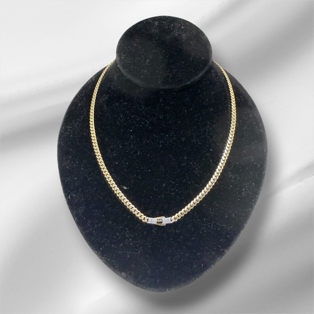 Cadena Mónaco 18”, 4mm oro 14k