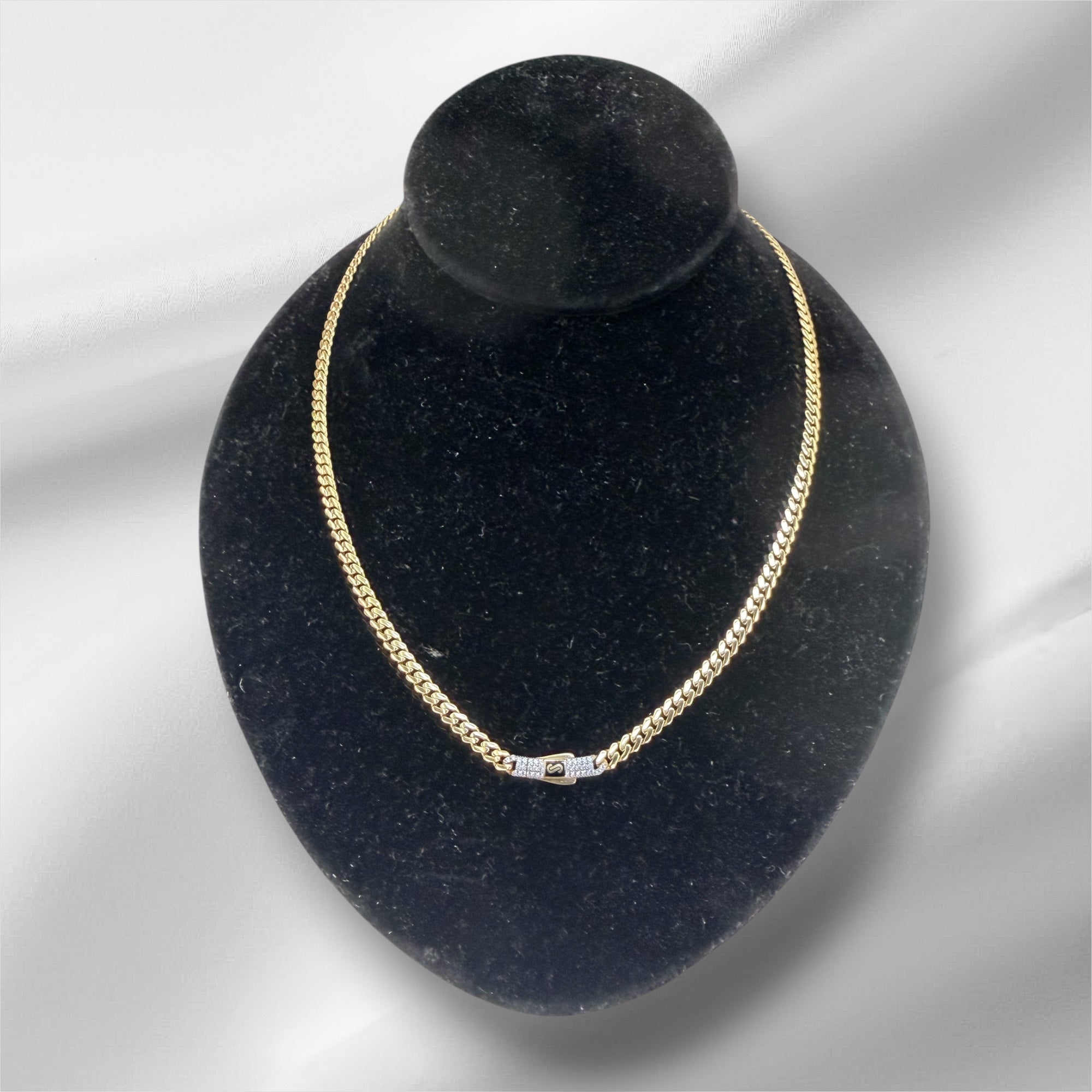 Cadena Mónaco 18”, 4mm oro 14k