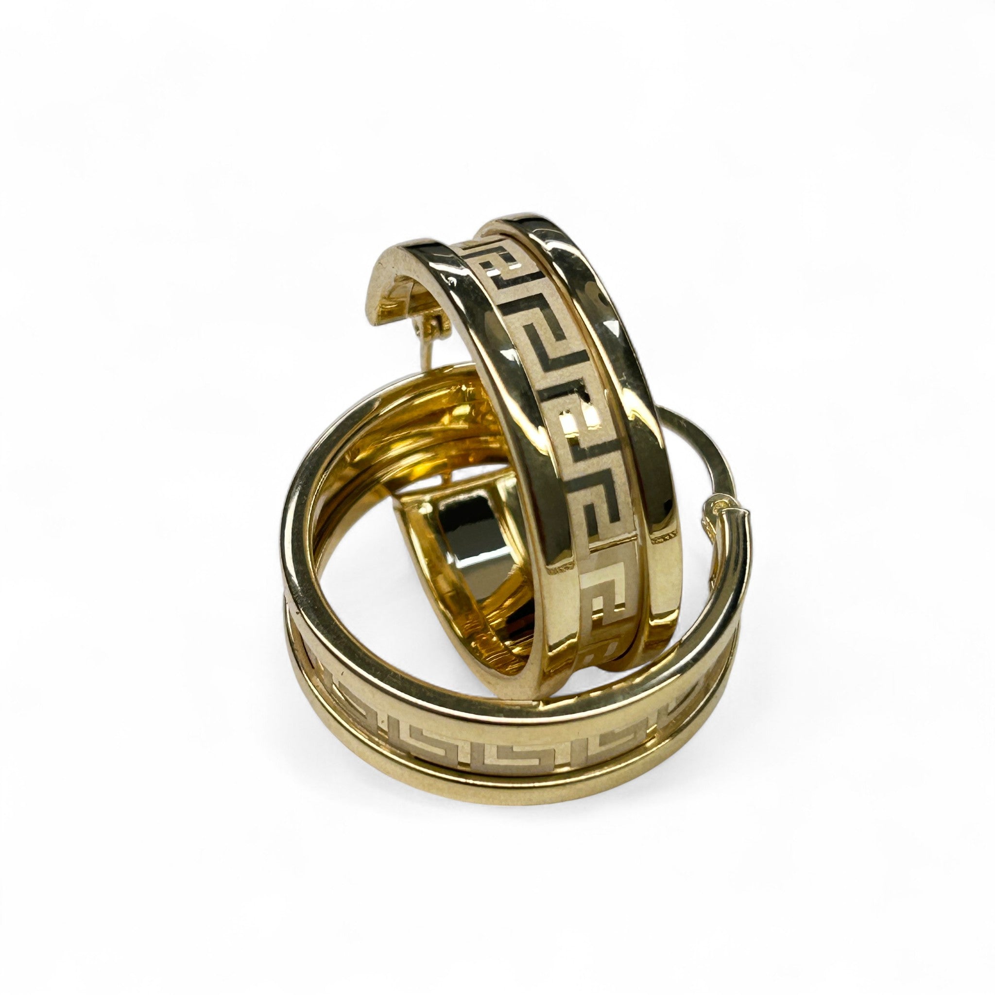 Oro 14K Arracadas tipo canal