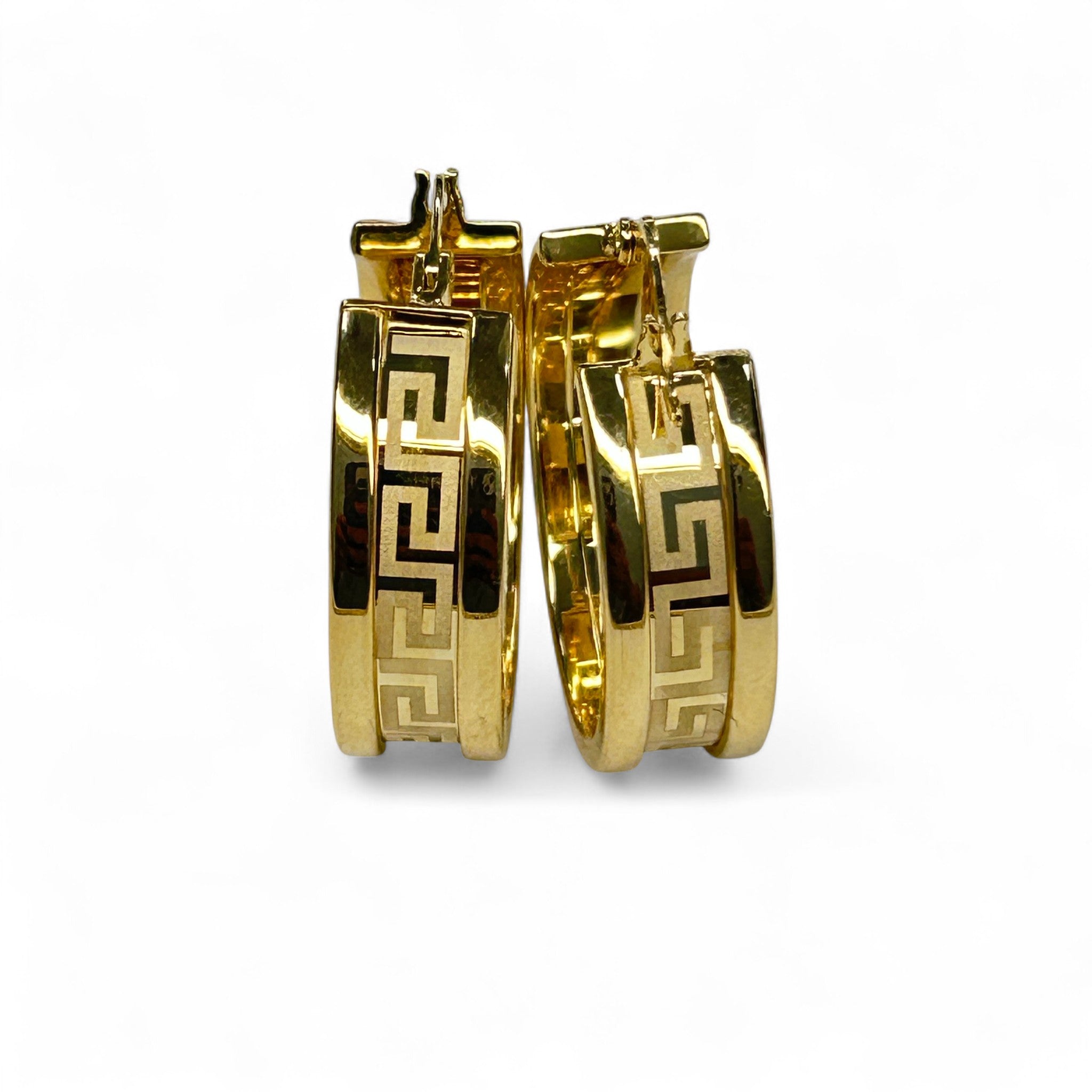 Oro 14K Arracadas tipo canal